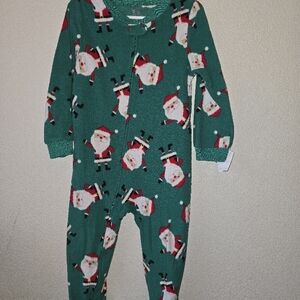 Carter's Green Santa Onesie